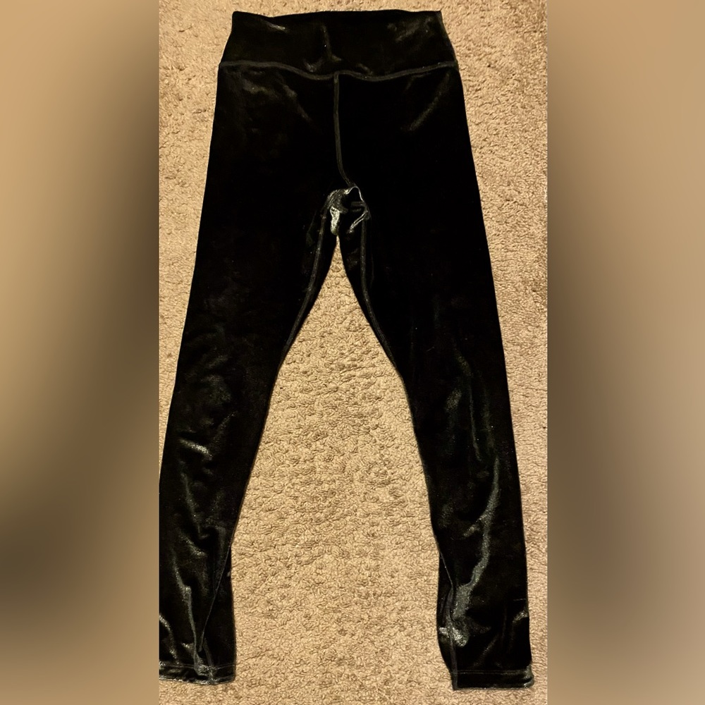 VS Pink Ultimate Shimmer Velvet Leggings